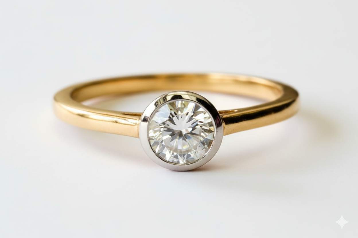 1.73 CT Solitaire Ring - Solid White Gold Luxury and Natural Diamond